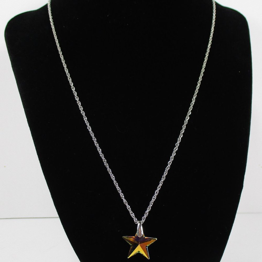 Crystal AB Star Necklace NWOT
